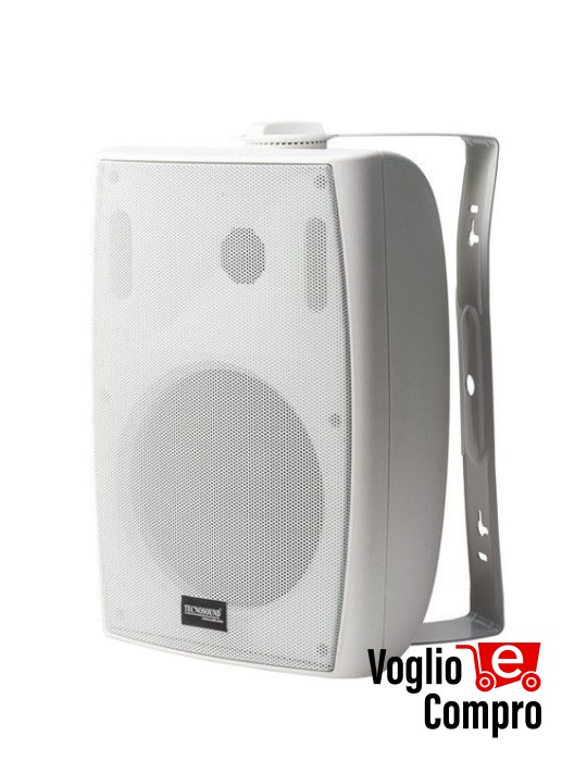 DIFFUSORE CASSA ACUSTICA DA PARETE RTS 50W 2 VIE 8 Ohm COMPLETO DI STAFFA BIANCO