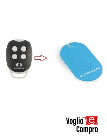 RADIOCOMANDO ORIGINALE DITEC ZEN2B SOSTITUTIVO GOL4 ROLLING CODE 433,92 Mhz