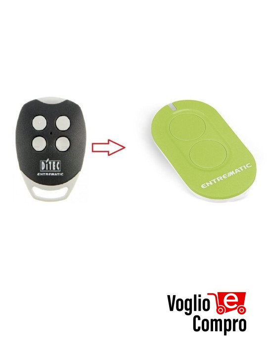 RADIOCOMANDO ORIGINALE DITEC ZEN2G SOSTITUTIVO GOL4 ROLLING CODE 433,92 Mhz
