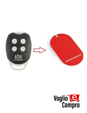 RADIOCOMANDO ORIGINALE DITEC ZEN2R SOSTITUTIVO GOL4 ROLLING CODE 433,92 Mhz