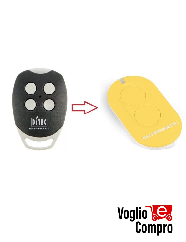 RADIOCOMANDO ORIGINALE DITEC ZEN2Y SOSTITUTIVO GOL4 ROLLING CODE 433,92 Mhz