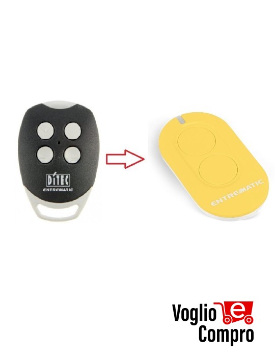 RADIOCOMANDO ORIGINALE DITEC ZEN2Y SOSTITUTIVO GOL4 ROLLING CODE 433,92 Mhz