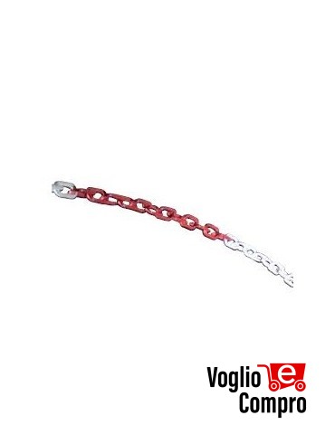 CATENA IN ACCIAIO RIB ACG5480 PER BARRIERA A CATENA STOPPER, DIAM. 5 mm ROSSA E BIANCA TAGLIATA SU MISURA