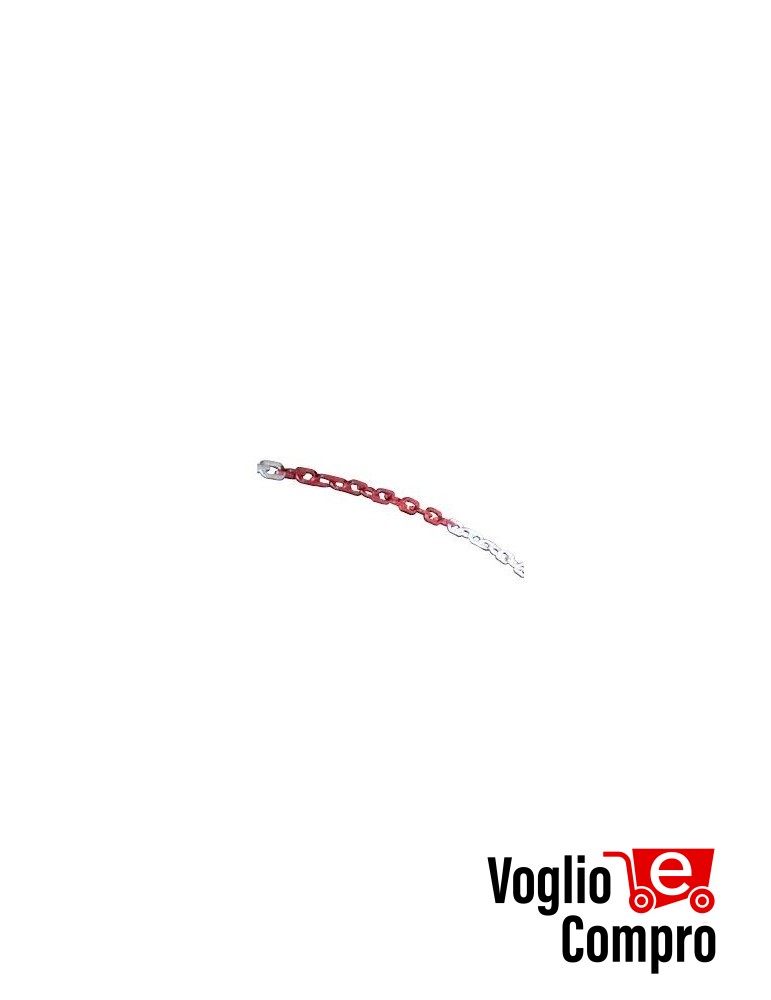 CATENA IN ACCIAIO RIB ACG5480 PER BARRIERA A CATENA STOPPER, DIAM. 5 mm ROSSA E BIANCA TAGLIATA SU MISURA