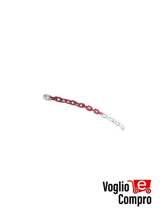 CATENA IN ACCIAIO RIB ACG5480 PER BARRIERA A CATENA STOPPER, DIAM. 5 mm ROSSA E BIANCA TAGLIATA SU MISURA
