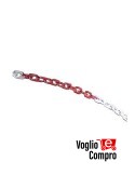 CATENA IN ACCIAIO RIB ACG5480 PER BARRIERA A CATENA STOPPER, DIAM. 5 mm ROSSA E BIANCA TAGLIATA SU MISURA