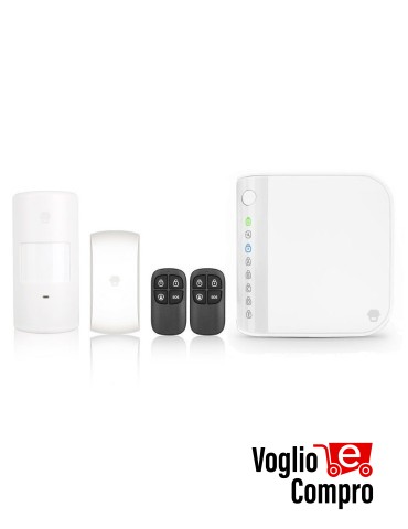 KIT SISTEMA DI ALLARME WIRELESS PSTN CHUANGO CG A8 FUNZIONI COMANDO DA SMARTPHONE VIA RADIO SENZA FILI