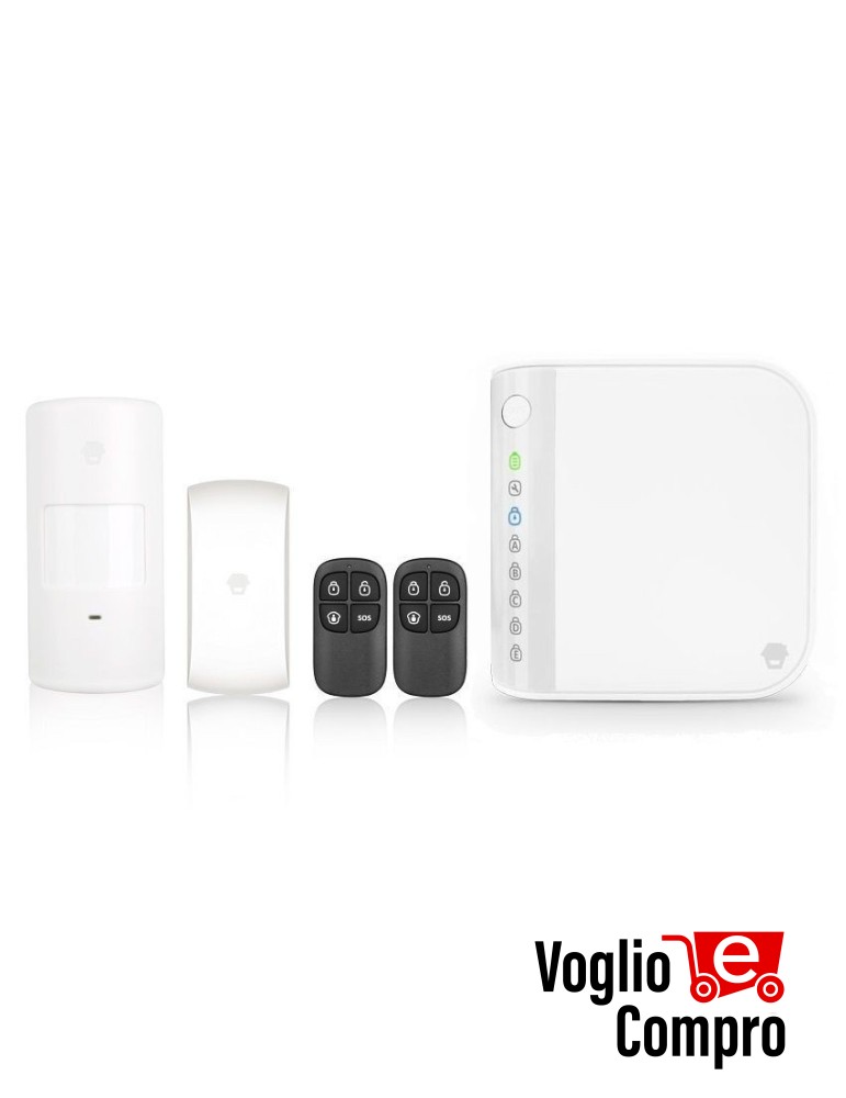 KIT SISTEMA DI ALLARME WIRELESS PSTN CHUANGO CG A8 FUNZIONI COMANDO DA SMARTPHONE VIA RADIO SENZA FILI