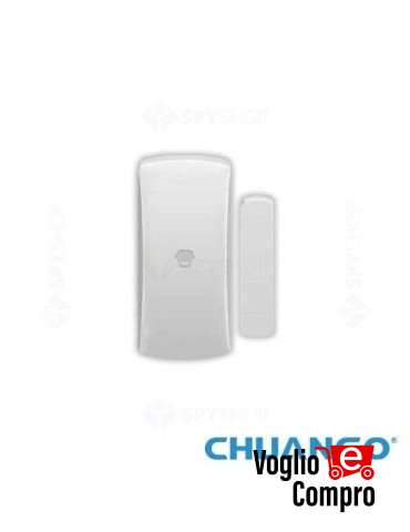 CONTATTO MAGNETICO VIA RADIO PORTE E FINESTRE WIRELESS ALLARME CHUANGO DWC 102 ANTIFURTO SENZA FILI