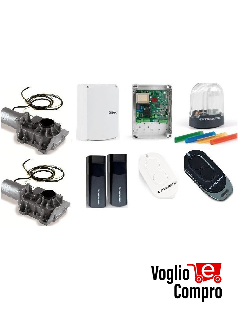KIT 230V DITEC DITCB230PL CUBIC PER CANCELLO 2 ANTE BATTENTI RADIO 433Mhz