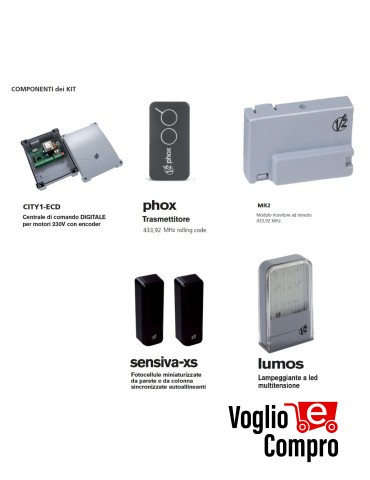 KIT ELETTRONICO PER AUTOMAZIONE MOTORI CANCELLO 230V V2 UNIVERSAL 1