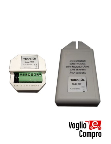 KIT RADIO SENSORE E TRASMETTITORE PIOGGIA TEKNOS RAIN 433,92 Mhz