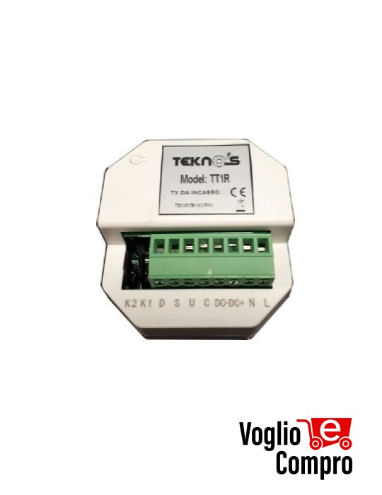 TRASMETTITORE DA INCASSO SCATOLA 503 FREQUENZA 433,92 Mhz 230V TEKNOS MAGO