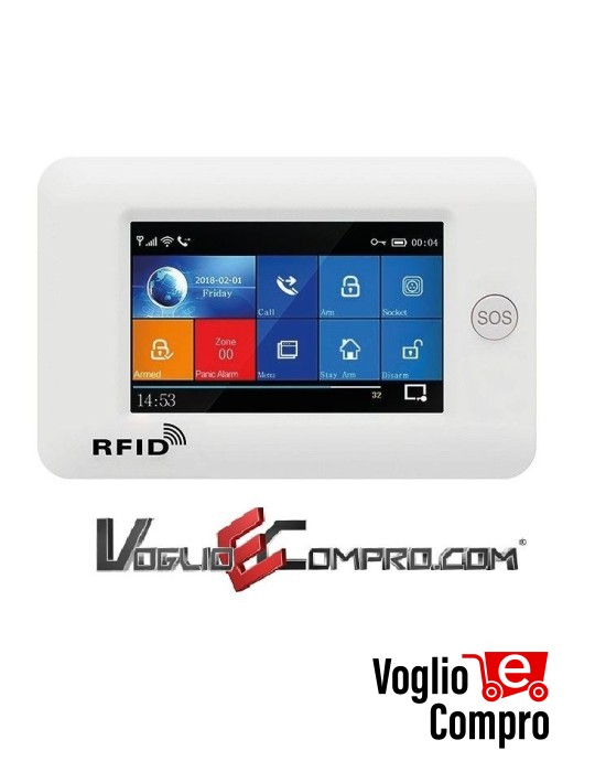 KIT ALLARME ANTIFURTO GENJUS WIFI APP ANDROID IOS SMS SOS GSM CHIAMATA