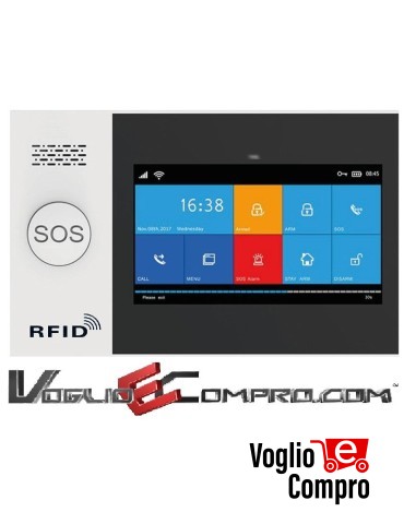 KIT ALLARME ANTIFURTO GENJUS PRO WIFI APP ANDROID IOS SMS SOS GSM CHIAMATA