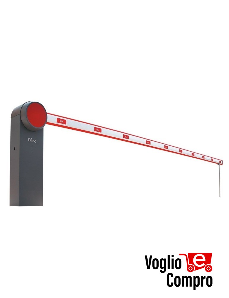 BARRIERA AUTOMATICA DITEC QIKY7EH INTENSO 24V ENCODER LUCE NETTA 5,8M INOX