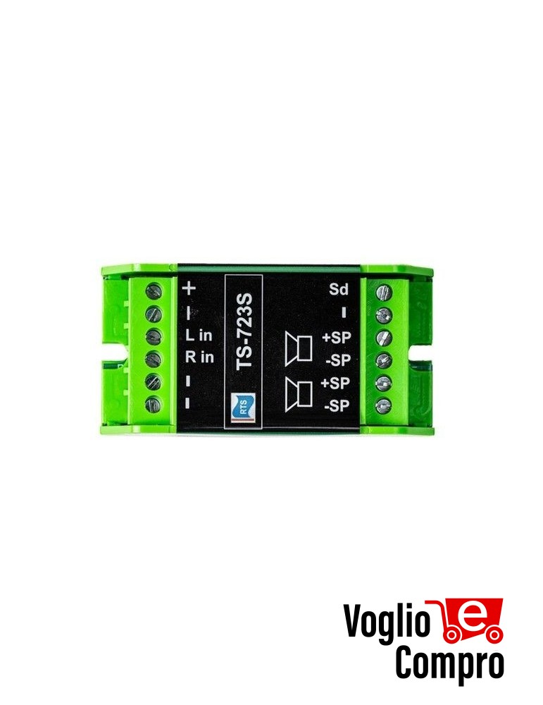 AMPLIFICATORE STEREO DA INCASSO 30+30W RTS TS 723 S PER  8+8 diffusori 23W