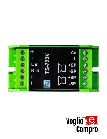 AMPLIFICATORE STEREO DA INCASSO VOLUME ELETTRONICO 30+30W RTS TS 723 V