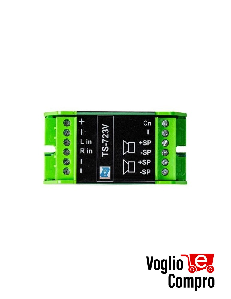 AMPLIFICATORE STEREO DA INCASSO VOLUME ELETTRONICO 30+30W RTS TS 723 V