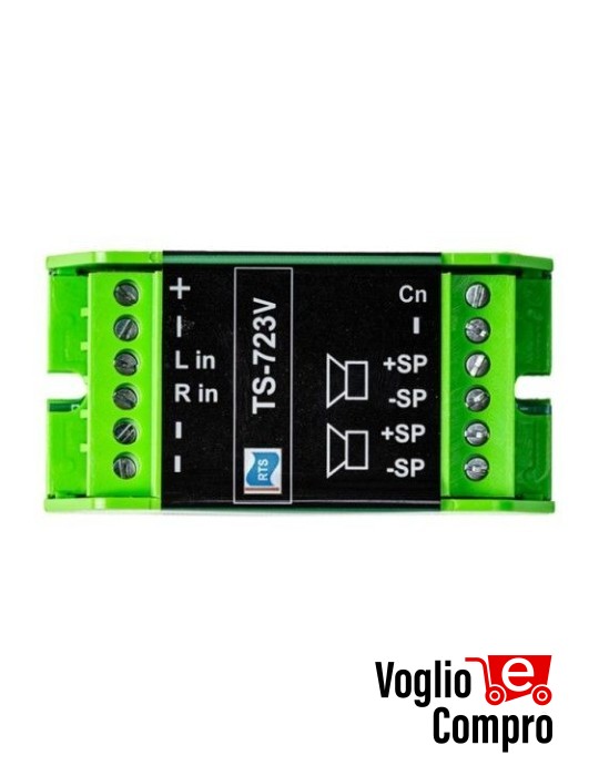 AMPLIFICATORE STEREO DA INCASSO VOLUME ELETTRONICO 30+30W RTS TS 723 V