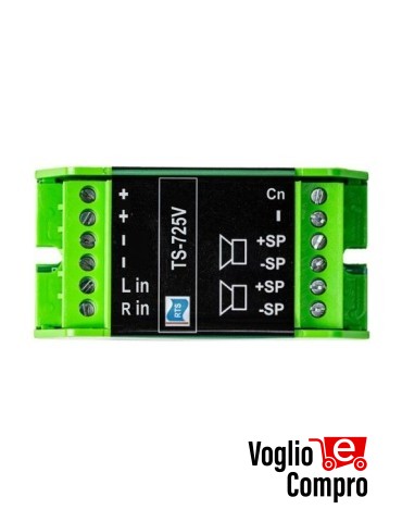 AMPLIFICATORE STEREO DA INCASSO VOLUME ELETTRONICO 50+50W RTS TS 725 V