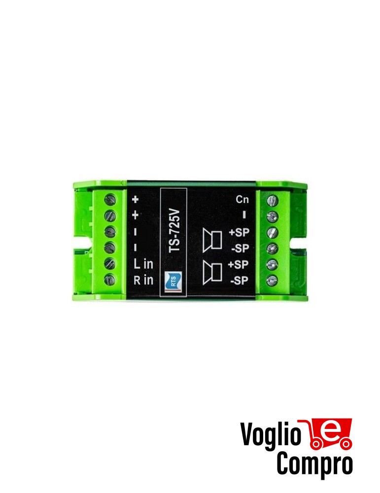 AMPLIFICATORE STEREO DA INCASSO VOLUME ELETTRONICO 50+50W RTS TS 725 V