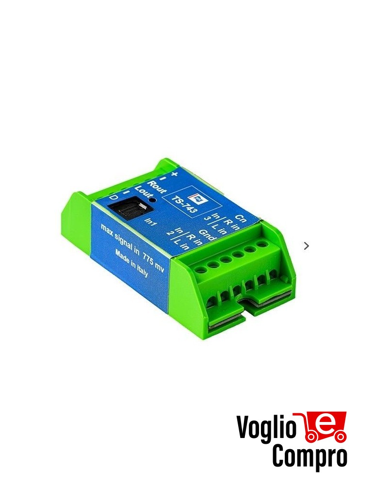 SELETTORE CONVERTITORE AUDIO DA INCASSO OTTICO DIGITALE ANALOGICO CONTROLLO REMOTO 2 FILI