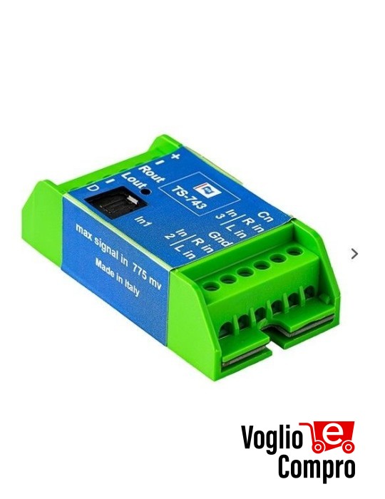 SELETTORE CONVERTITORE AUDIO DA INCASSO OTTICO DIGITALE ANALOGICO CONTROLLO REMOTO 2 FILI