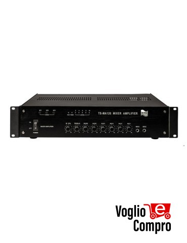 CENTRALE AMPLIFICAZIONE MIXER RTS PA120W MIXER 6 PORTE 2 INGRESSI AUX
