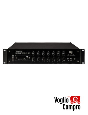 AMPLIFICATORE MIXER RTS RADIO FM USB/SD 200W 5 ZONE VOLUME INDIPENDENTE