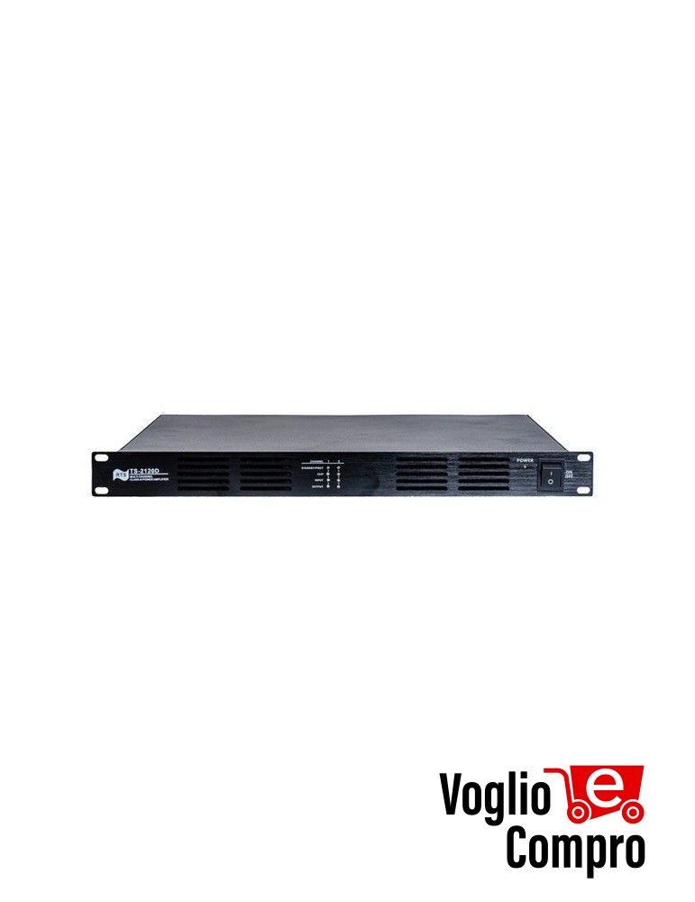 AMPLIFICATORE RTS 2x120W RMS USCITE 100 VOLT CLASSE D