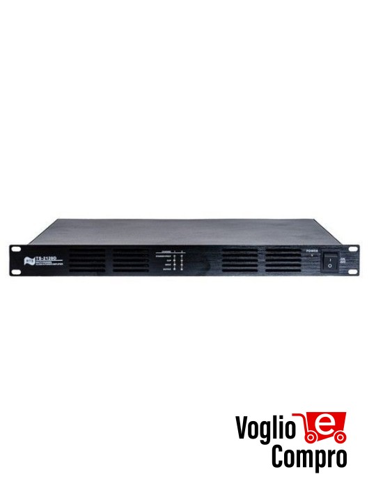 AMPLIFICATORE RTS 2x120W RMS USCITE 100 VOLT CLASSE D