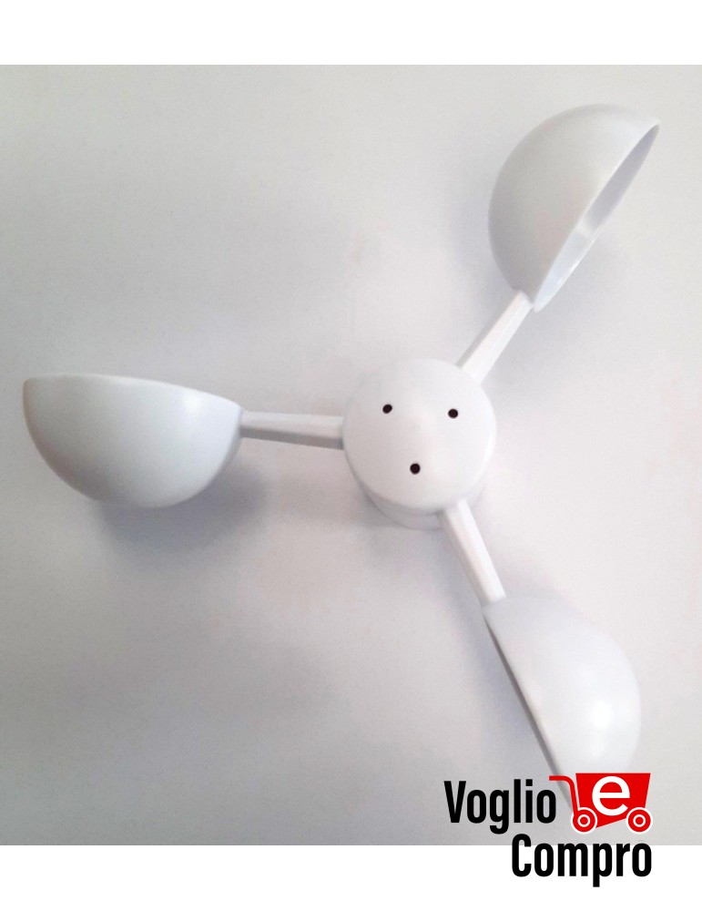 TPRB PALETTA VENTOLA DI RICAMBIO PER ANEMOMETRO TEKNOS TWBN TSBN TSSW COLORE BIANCO