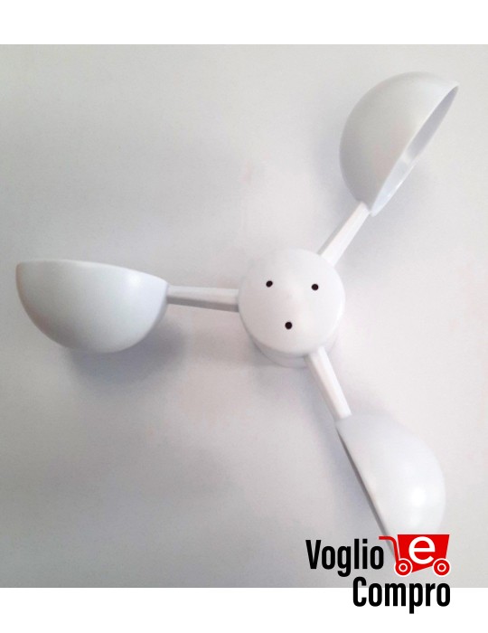 TPRB PALETTA VENTOLA DI RICAMBIO PER ANEMOMETRO TEKNOS TWBN TSBN TSSW COLORE BIANCO