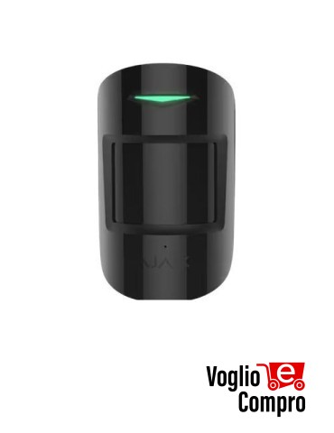 AJAX Rilevatore di movimento e rottura vetri Wireless CombiProtect (NERO)