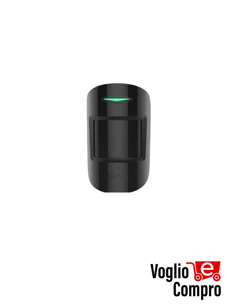 AJAX Rilevatore di movimento e rottura vetri Wireless CombiProtect (NERO)