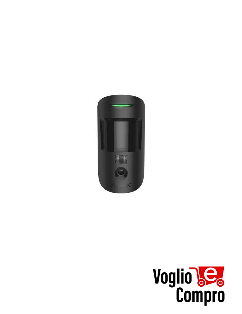 AJAX Rilevatore di movimento Wireless con foto-verifica MotionCam (NERO)