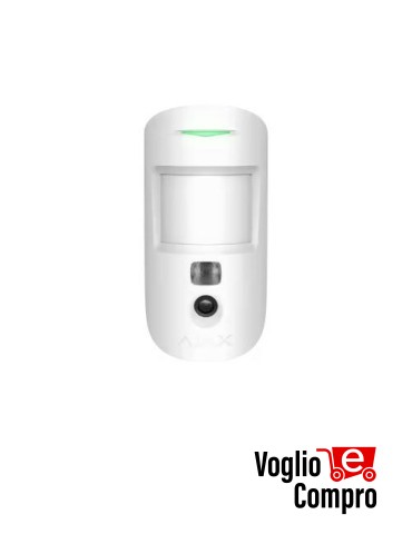 AJAX Rilevatore di movimento Wireless con foto-verifica MotionCam (BIANCO)