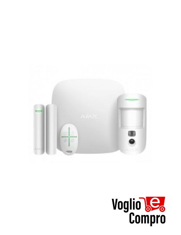 AJAX StarterKit WI-FI Cam Hub2 MotionProtect DoorProtect SpaceControl BIANCO 38172