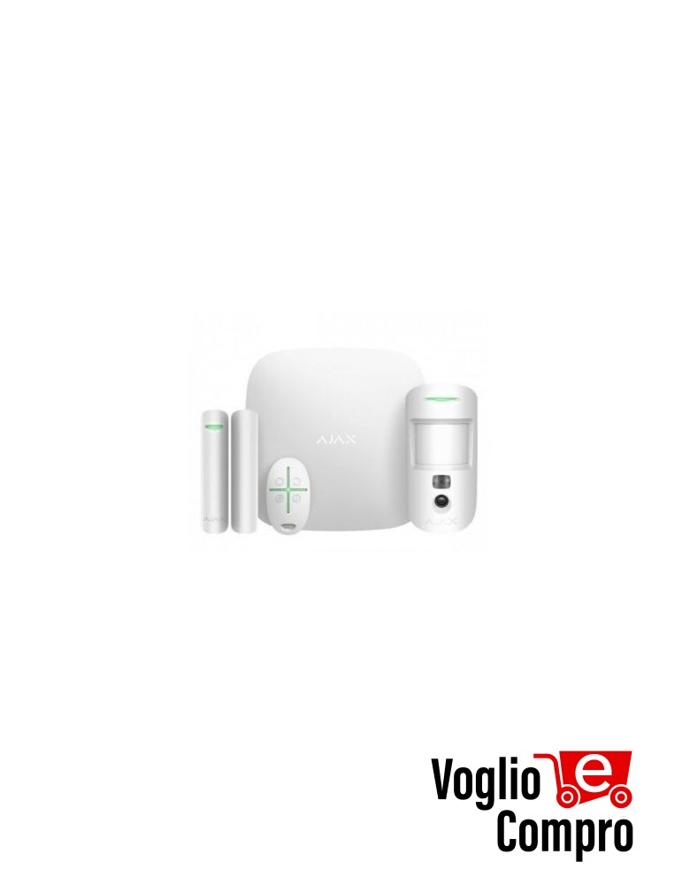 AJAX StarterKit WI-FI Cam Hub2 MotionProtect DoorProtect SpaceControl BIANCO 38172