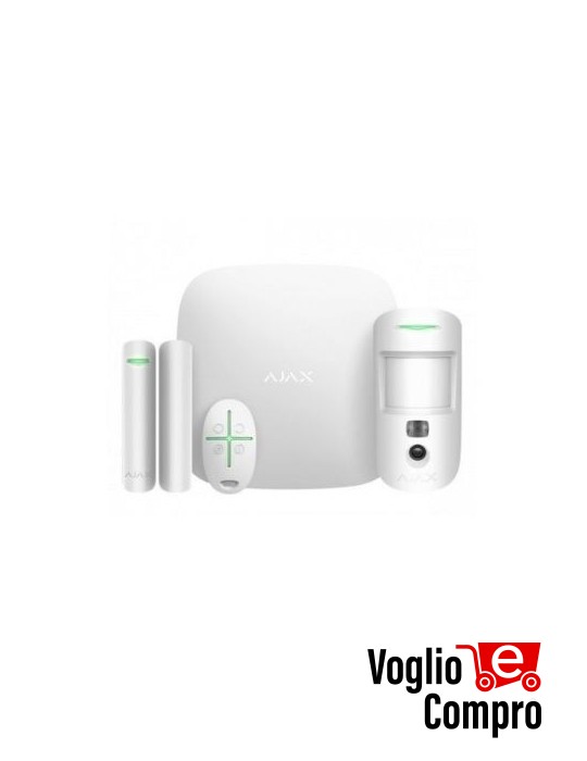 AJAX StarterKit WI-FI Cam Hub2 MotionProtect DoorProtect SpaceControl BIANCO 38172