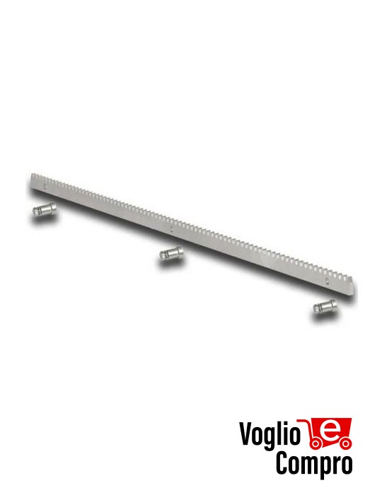 Cremagliera m4 30x8x1.000 mm zincata e forata 204L