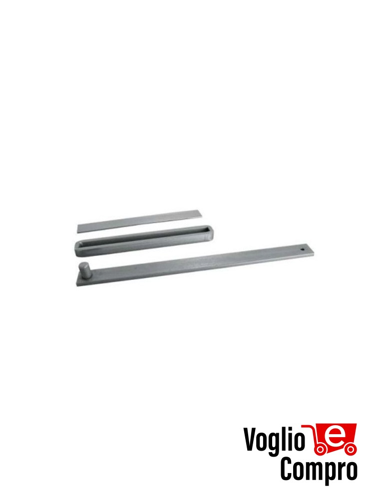 Braccio e guida in acciaio zincato per installazione fuori asse cancello 7033L