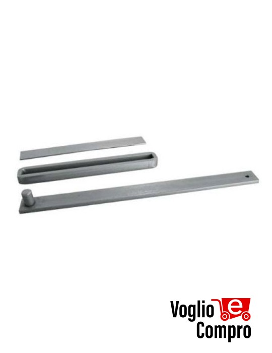 Braccio e guida in acciaio zincato per installazione fuori asse cancello 7033L