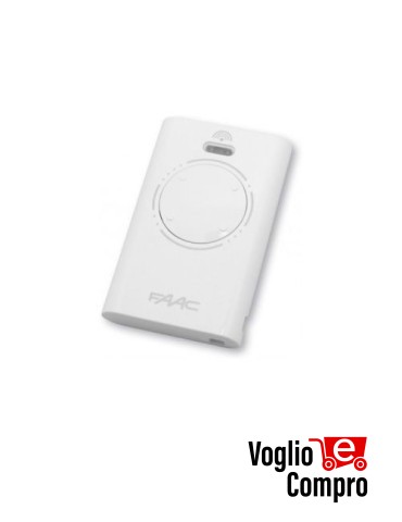 RADIOCOMANDO TELECOMANDO ORIGINALE FAAC XT4 433 SLH BIANCO 4 TASTI HOPPING CODE