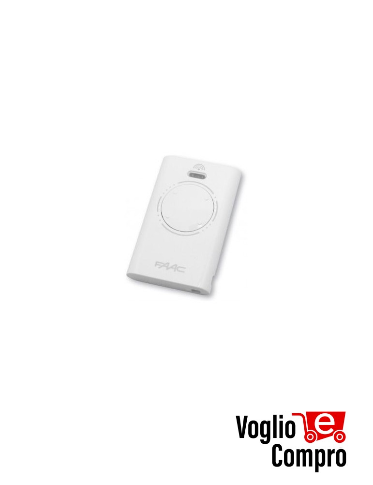 RADIOCOMANDO TELECOMANDO ORIGINALE FAAC XT4 433 SLH BIANCO 4 TASTI HOPPING CODE