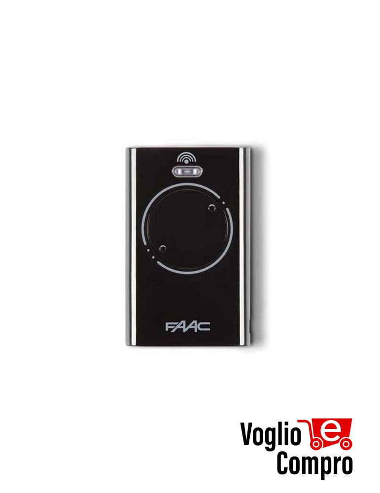 6901027 RADIOCOMANDO TELECOMANDO ORIGINALE FAAC XT2 433 SLH NERO 2 TASTI