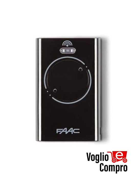 6901027 RADIOCOMANDO TELECOMANDO ORIGINALE FAAC XT2 433 SLH NERO 2 TASTI