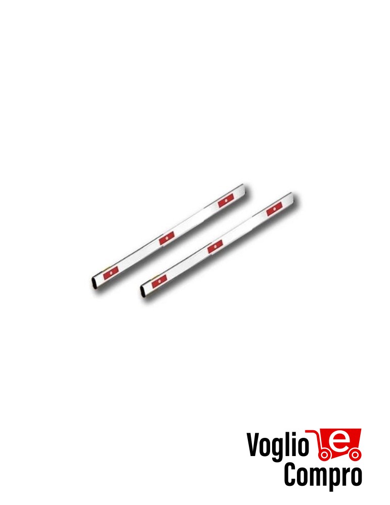 Asta in alluminio 30x80 mm fornita in due pezzi da 2 m 1096L