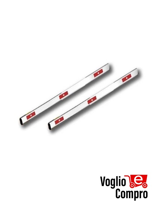 Asta in alluminio 30x80 mm fornita in due pezzi da 2 m 1096L